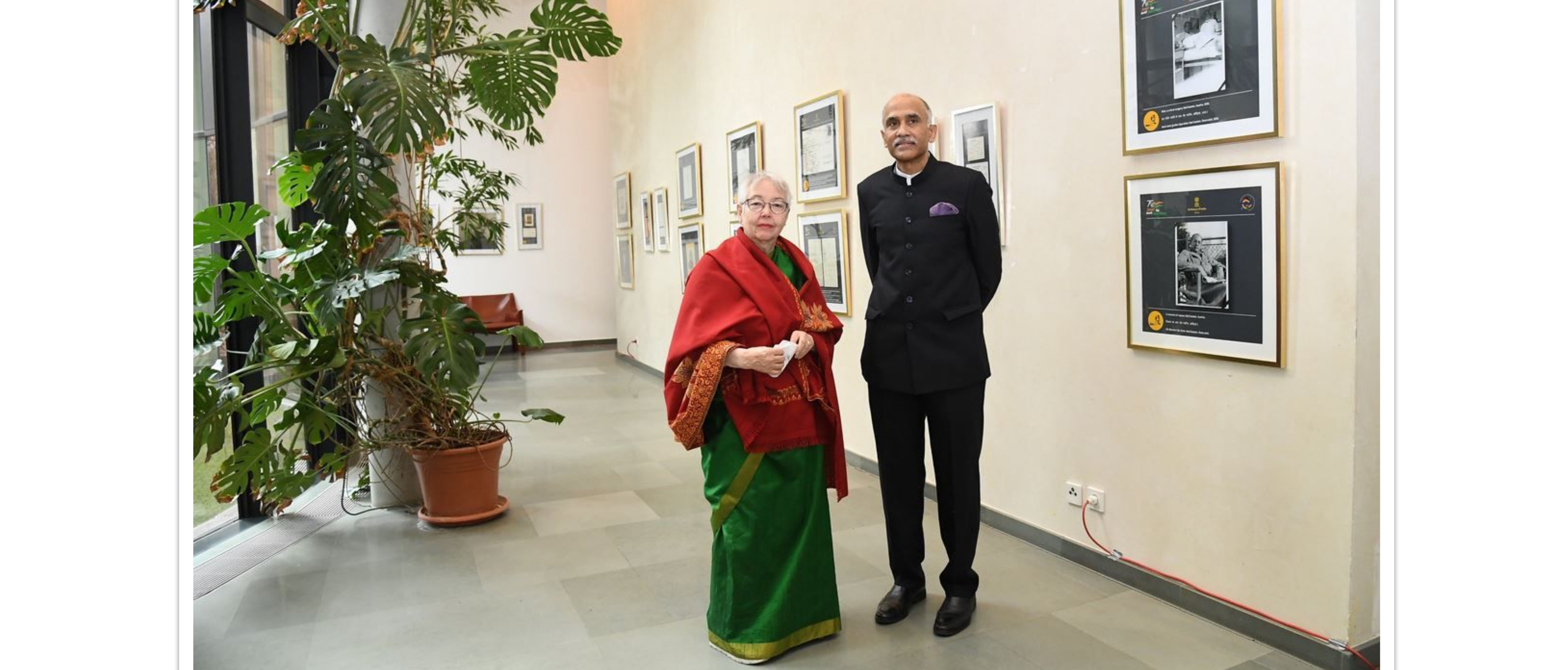  Ambassador P. Harish and Dr. Anita Bose-Pfaff inaugurated a special exhibition at the Embassy on the occasion of the 125th Birth Anniversary of Netaji Subhas Chandra Bose. 
