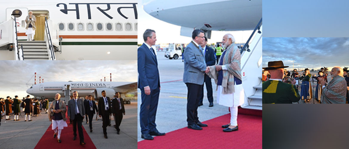  Prime Minister Shri. Narendra Modi arrives in Munich to attend the G7 Summit.