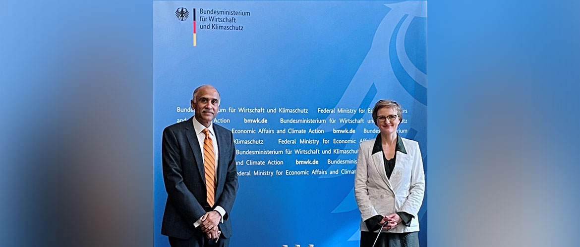  Ambassador P. Harish with Franziska Brantner, Parliamentary State Secretary, Federal Ministry for Economic Affairs and Climate Protection
