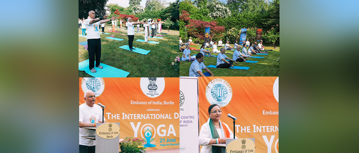  International Day of Yoga 2023 celebrations at India House, Berlin.