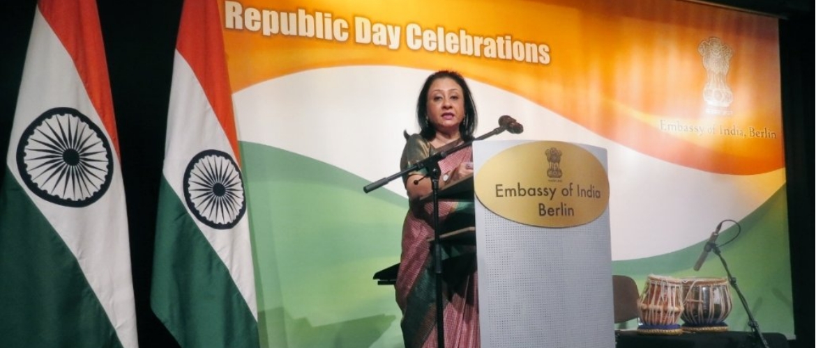  Ambassador Mukta Dutta Tomar at the Republic Day celebrations on January 26th 2019.
