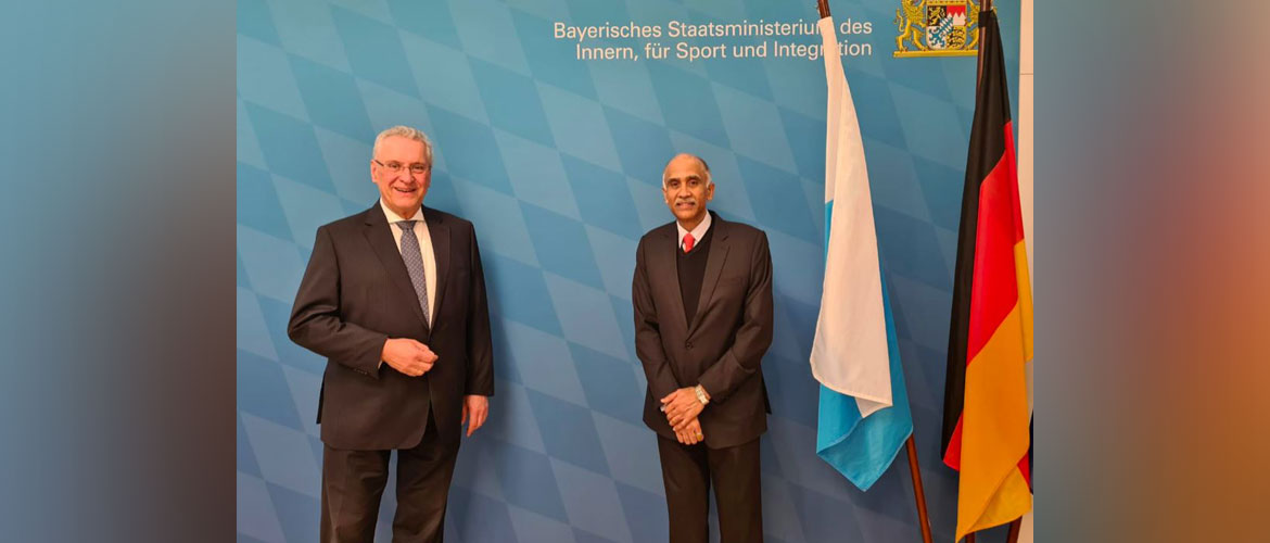  Ambassador P. Harish with Dr. Joachim Hermann of the Bavarian Ministry of the Interior