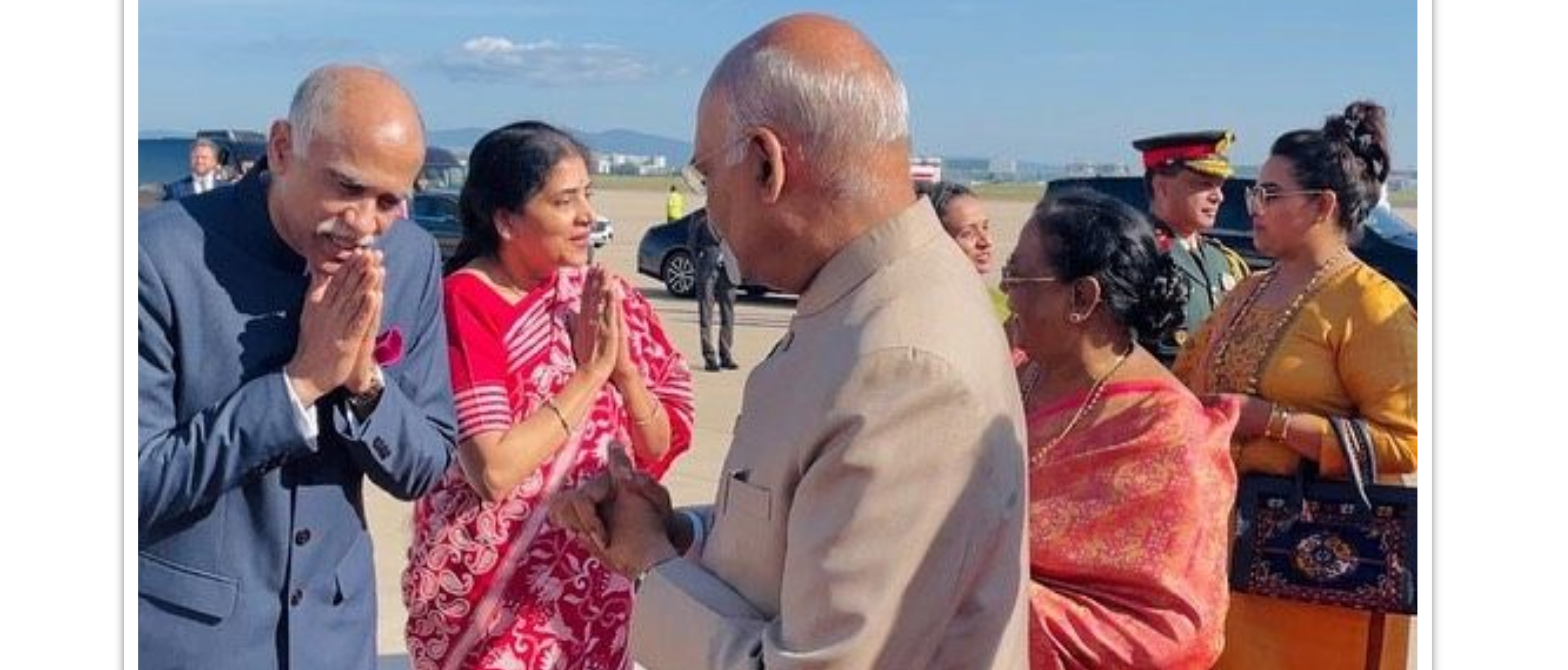  The Hon'ble President Shri Ram Nath Kovind and the First Lady Smt. Savita Kovind depart from Germany 