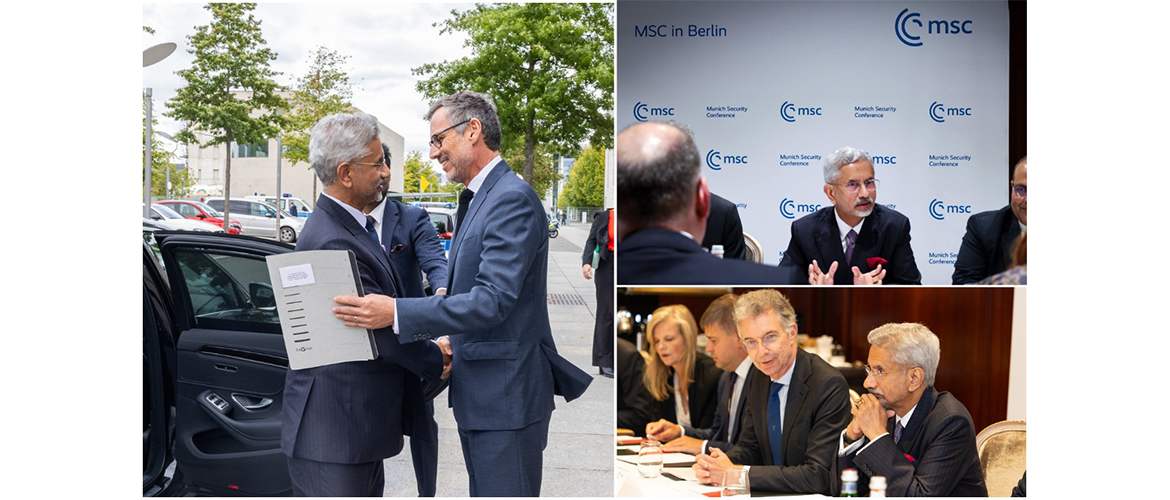   External Affairs Minister, Dr. S. Jaishankar with Jens Ploetner, Foreign and Security Policy advisor to Chancellor Scholz, and speaking at MSC in Berlin, 10-11th September, 2024