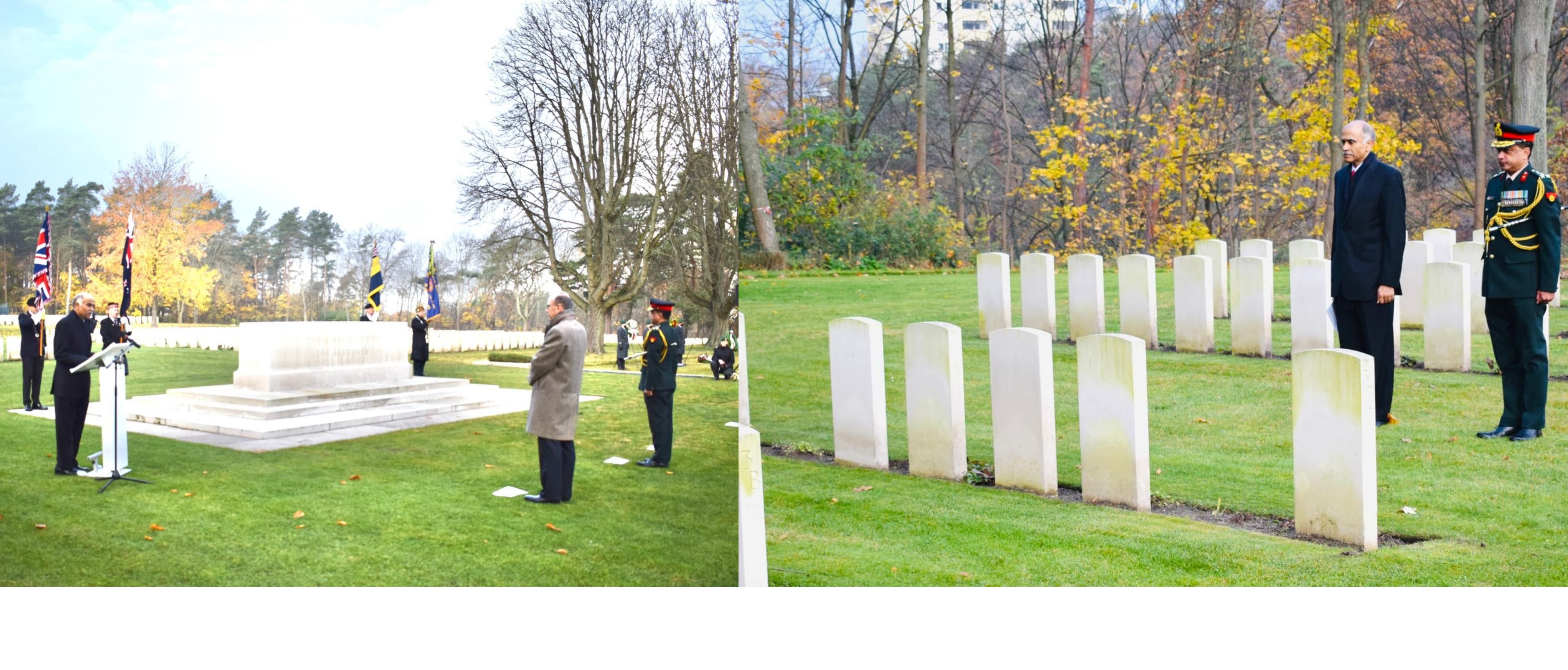  Ambassador-designate Mr. P. Harish read the exhortation at the Commonwealth Remembrance Ceremony and paid his respects at the graves of 51 Indian soldiers at the Commonwealth War Graves Commission Cemetery in Berlin on November 14, 2021