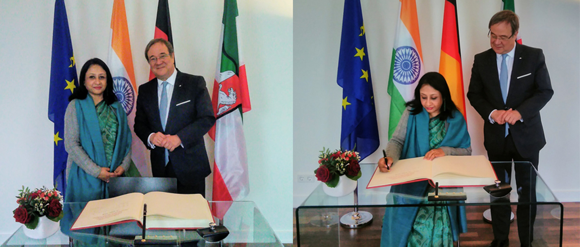  Ambassador Mukta Dutta Tomar met Ministerpräsident of Nordrhein-Westfalen Mr. Armin Laschet on April 24, 2018
