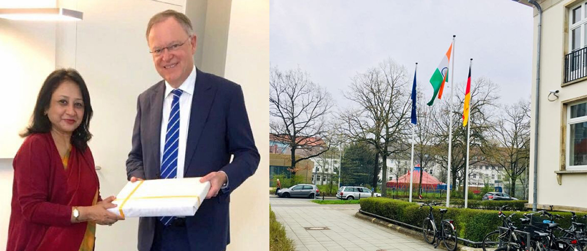  Ambassador Smt. Mukta Dutta Tomar met Ministerpräsident of Niedersachsen Mr.Stephan Weil in Hannover April 12, 2018