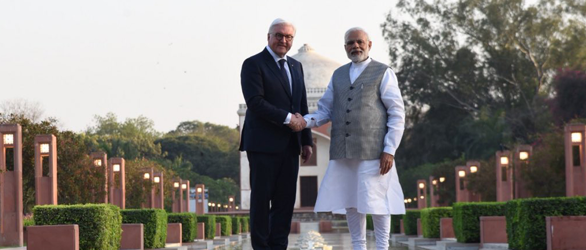  President Frank-Walter Steinmeier with PM Modi during his 5-day visit to India in March 2018