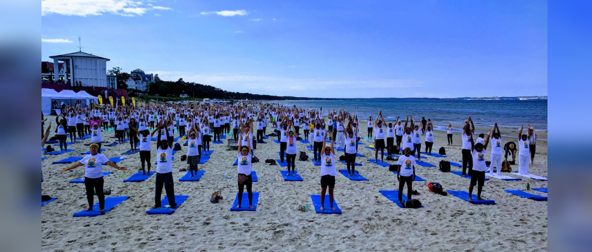  The 5th International Day of Yoga celebrations at the iconic city of Binz in Germany on 21 June 2019